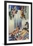 Yoro Waterfall in Mino, Japanese Wood-Cut Print-Lantern Press-Framed Art Print