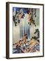 Yoro Waterfall in Mino, Japanese Wood-Cut Print-Lantern Press-Framed Art Print