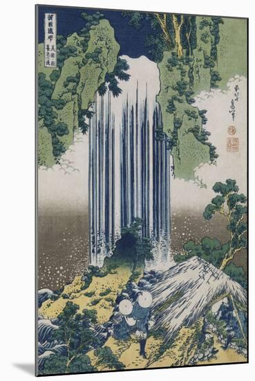 Yoro Waterfall, Mino Province', from the Series 'A Journey to the Waterfalls of All the Provinces'-Katsushika Hokusai-Mounted Giclee Print