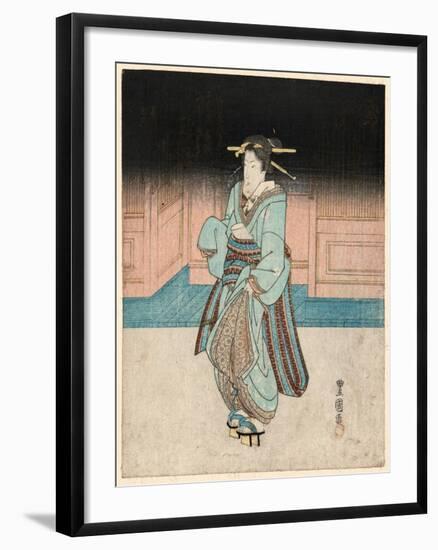 Yoru No Fukagawa Geisha-Utagawa Toyokuni-Framed Giclee Print