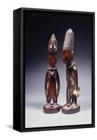 Yoruba Female and Male Ibeji Figures-null-Framed Stretched Canvas