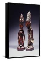 Yoruba Female and Male Ibeji Figures-null-Framed Stretched Canvas