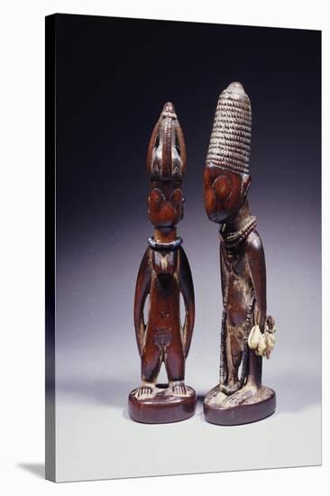 Yoruba Female and Male Ibeji Figures-null-Stretched Canvas
