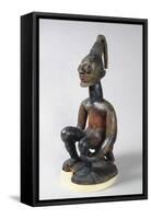 Yoruba Statue of a Seated Chief, Nigeria, 17th-20th Century (Wood)-African-Framed Stretched Canvas