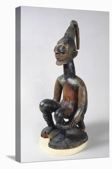 Yoruba Statue of a Seated Chief, Nigeria, 17th-20th Century (Wood)-African-Stretched Canvas