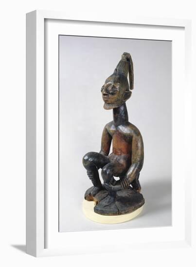 Yoruba Statue of a Seated Chief, Nigeria, 17th-20th Century (Wood)-African-Framed Giclee Print