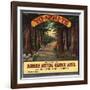 Yosemite Brand - Ivanhoe, California - Citrus Crate Label-Lantern Press-Framed Art Print