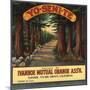 Yosemite Brand - Ivanhoe, California - Citrus Crate Label-Lantern Press-Mounted Art Print