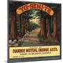 Yosemite Brand - Ivanhoe, California - Citrus Crate Label-Lantern Press-Mounted Art Print