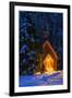 Yosemite chapel in winter, Yosemite National Park, California, USA-Russ Bishop-Framed Photographic Print