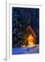 Yosemite chapel in winter, Yosemite National Park, California, USA-Russ Bishop-Framed Photographic Print