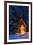 Yosemite chapel in winter, Yosemite National Park, California, USA-Russ Bishop-Framed Photographic Print