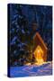 Yosemite chapel in winter, Yosemite National Park, California, USA-Russ Bishop-Stretched Canvas