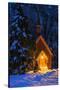 Yosemite chapel in winter, Yosemite National Park, California, USA-Russ Bishop-Stretched Canvas