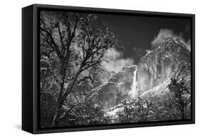 Yosemite Falls after a winter storm, Yosemite National Park, California, USA-Russ Bishop-Framed Stretched Canvas