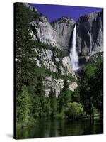 Yosemite Falls and Merced River-Doug Meek-Stretched Canvas