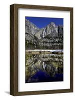 Yosemite Falls and Reflection in Merced River-Doug Meek-Framed Photographic Print