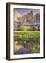Yosemite Falls and Spring Reflection-Vincent James-Framed Photographic Print