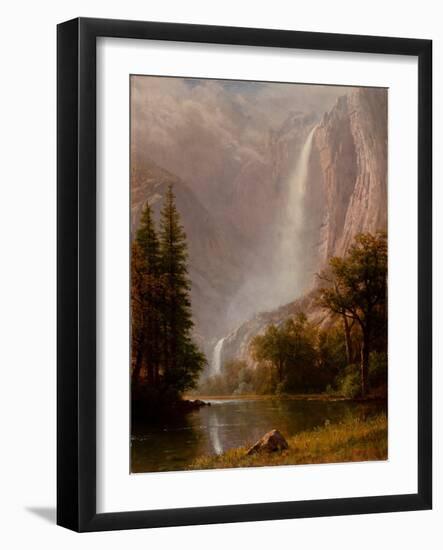 Yosemite Falls, C.1865-70 (Oil on Canvas)-Albert Bierstadt-Framed Giclee Print