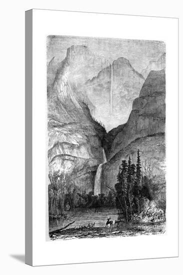 Yosemite Falls, California, 19th Century-Paul Huet-Stretched Canvas