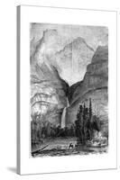 Yosemite Falls, California, 19th Century-Paul Huet-Stretched Canvas