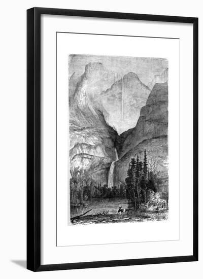 Yosemite Falls, California, 19th Century-Paul Huet-Framed Giclee Print