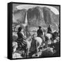 Yosemite Falls, from Glacier Point Trail, Yosemite Valley, California, USA, 1901-Underwood & Underwood-Framed Stretched Canvas