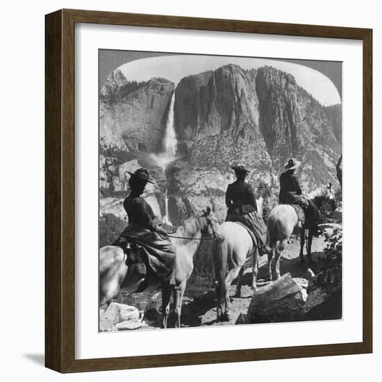 Yosemite Falls, from Glacier Point Trail, Yosemite Valley, California, USA, 1901-Underwood & Underwood-Framed Giclee Print