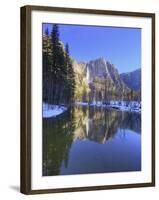 Yosemite Falls Reflected in Merced River, Yosemite National Park, California, Usa-Jamie & Judy Wild-Framed Photographic Print