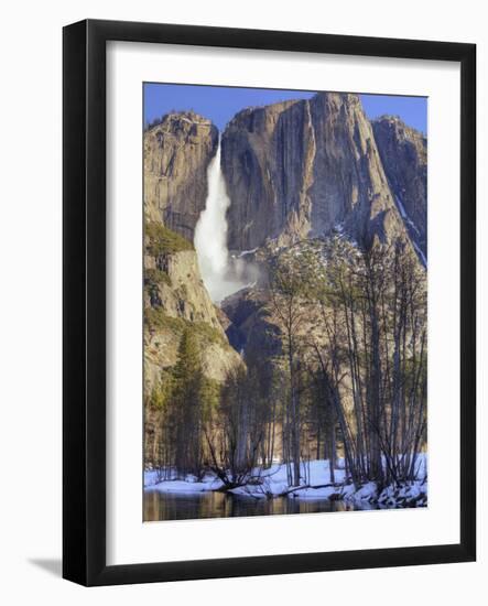 Yosemite Falls Reflected in Merced River, Yosemite National Park, California, Usa-Jamie & Judy Wild-Framed Photographic Print