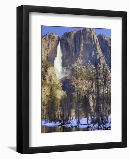 Yosemite Falls Reflected in Merced River, Yosemite National Park, California, Usa-Jamie & Judy Wild-Framed Photographic Print