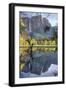 Yosemite Falls Reflection at Swinging Bridge-Vincent James-Framed Photographic Print