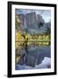 Yosemite Falls Reflection at Swinging Bridge-Vincent James-Framed Photographic Print