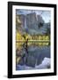 Yosemite Falls Reflection at Swinging Bridge-Vincent James-Framed Photographic Print