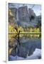 Yosemite Falls Reflection at Swinging Bridge-Vincent James-Framed Photographic Print