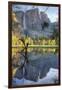 Yosemite Falls Reflection at Swinging Bridge-Vincent James-Framed Photographic Print