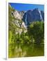 Yosemite Falls With The Merced River-George Oze-Framed Photographic Print