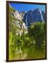 Yosemite Falls With The Merced River-George Oze-Framed Photographic Print