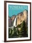 Yosemite Falls - Yosemite National Park, California-Lantern Press-Framed Art Print