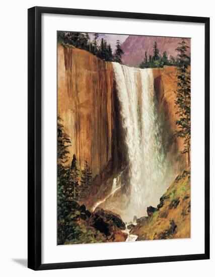 Yosemite Falls-Albert Bierstadt-Framed Art Print