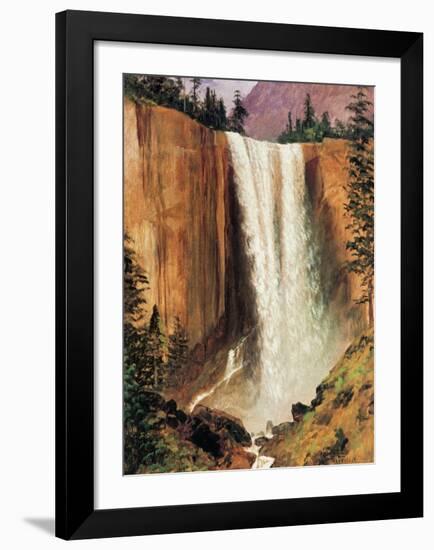 Yosemite Falls-Albert Bierstadt-Framed Art Print