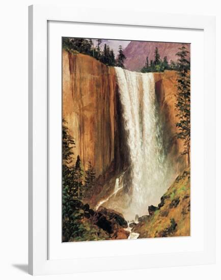 Yosemite Falls-Albert Bierstadt-Framed Art Print