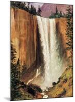 Yosemite Falls-Albert Bierstadt-Mounted Art Print