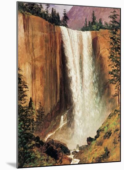 Yosemite Falls-Albert Bierstadt-Mounted Art Print