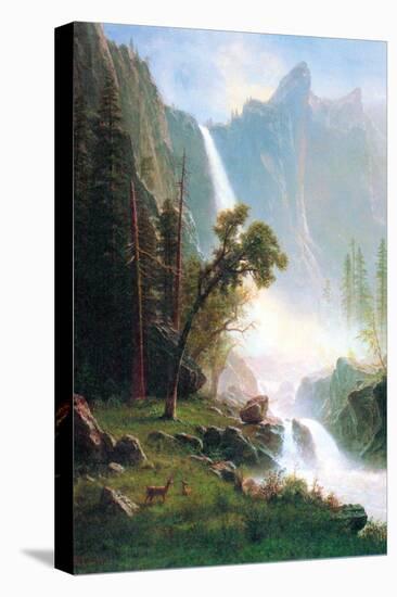 Yosemite Falls-Albert Bierstadt-Stretched Canvas