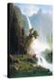 Yosemite Falls-Albert Bierstadt-Stretched Canvas