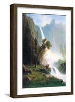 Yosemite Falls-Albert Bierstadt-Framed Art Print