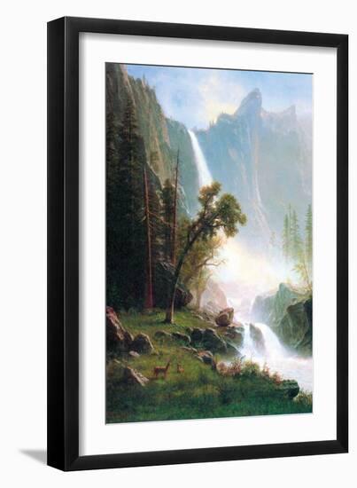 Yosemite Falls-Albert Bierstadt-Framed Art Print