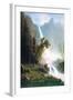 Yosemite Falls-Albert Bierstadt-Framed Art Print