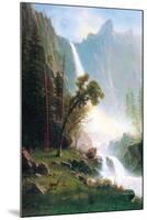 Yosemite Falls-Albert Bierstadt-Mounted Art Print